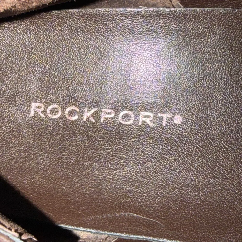 Rockport Mary Jane Flats Women’s Size 9 M Brown Leather Cross Straps Buckle Shoe
